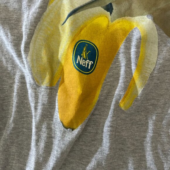 neff Men's Sharknana Tee Size Large Shark Banana Crew Neck Graphic Screen Print - Picture 5 of 8